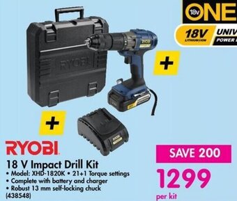 RYOBI 18 V Impact Drill Kit