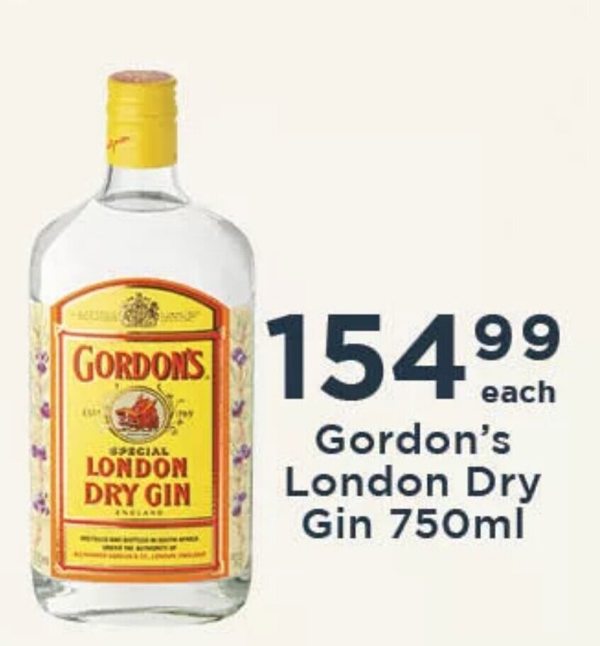 Gordon's London Dry Gin 750mL – Crown Wine and Spirits