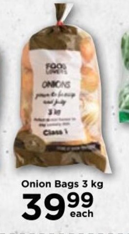 Food Lover's Market Onion Bags 3 kg offer