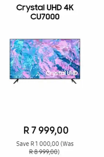 Samsung Crystal UHD 4K CU7000 offer