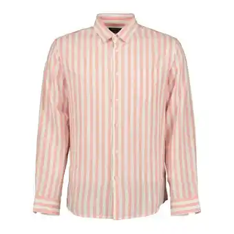 Markham Mkm pink/white shirt collar stripe linen shirt offer