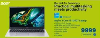 Incredible Connection Acer Aspire 3 Core i5 1135G7 Laptop offer