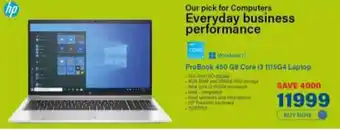 Incredible Connection hp ProBook 450 G8 Core i3 1115G4 Laptop offer