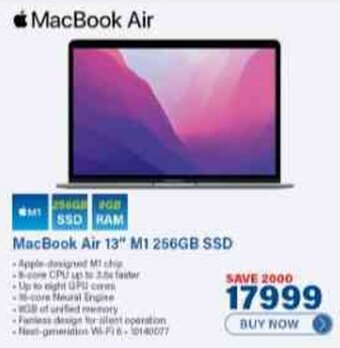 Incredible Connection MacBook Air 13" M1 256GB SSD offer