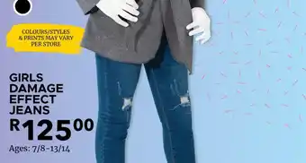 Fashion World Girls damage effect jeans offer