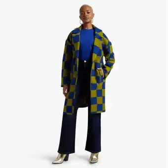 The FIX Women's blue check melton coat offer