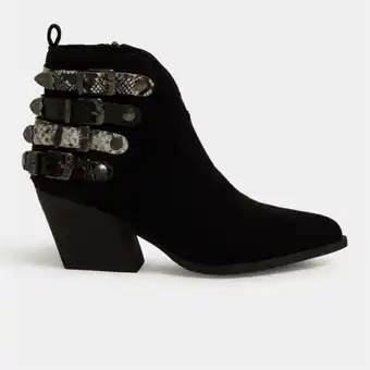 The FIX Women black western boot with buckles offer