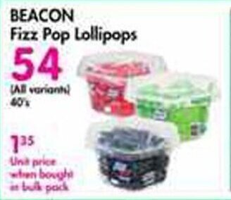 BEACON Fizz Pop Lollipops offer at Makro