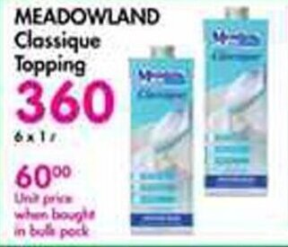 Makro MEADOWLAND Classique Topping 6x1l offer