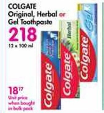 Makro COLGATE Original, Herbal or Gel Toothpaste offer