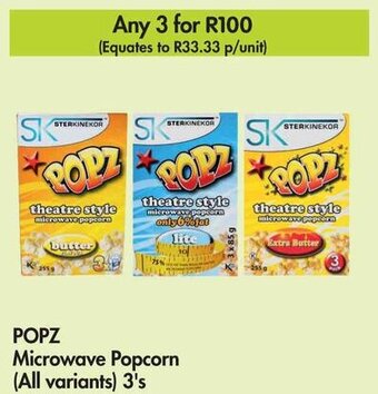 POPZ Microwave Popcorn (All variants) 3's
