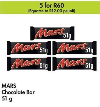 Makro MARS Chocolate Bar 51g offer