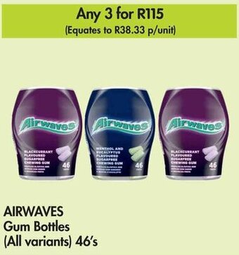 AIRWAVES Gum Bottles (All variants) 46's