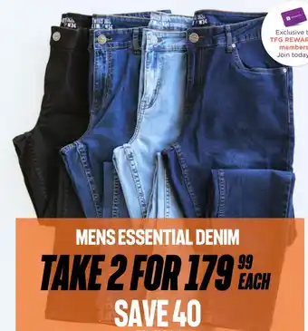 Jet Mens essential denim offer