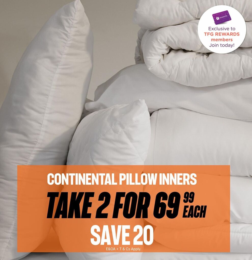 Pillow offer at Jet