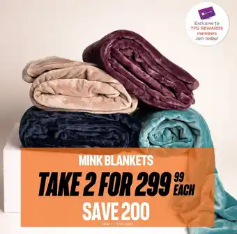 Mink blankets offer at Jet