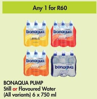 Makro BONAQUA PUMP Still or Flavoured Water (All variants) 6 x 750 ml offer