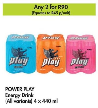 Makro POWER PLAY Energy Drink (All variants) 4 x 440 ml offer