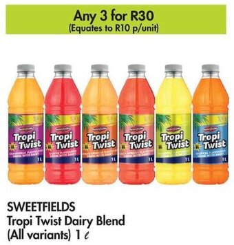 Makro SWEETFIELDS Tropi Twist Dairy Blend (All variants) 1L offer