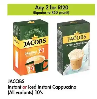 Makro JACOBS Instant or Iced Instant Cappuccino (All variants) 10's offer
