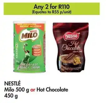 Makro NESTLÉ Milo 500 g or Hot Chocolate 450g offer