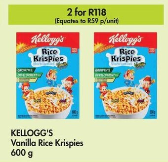 Makro KELLOGG'S Vanilla Rice Krispies 600 g offer