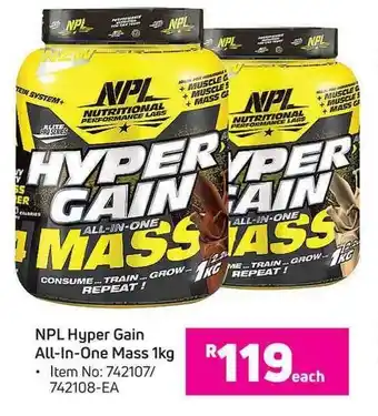 Game NPL Hyper Gain All-In-One Mass 1kg offer