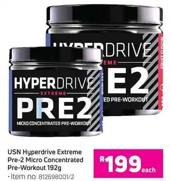 Game USN Hyperdrive Extreme Pre-2 Micro Concentrated Pre-workout 192g offer