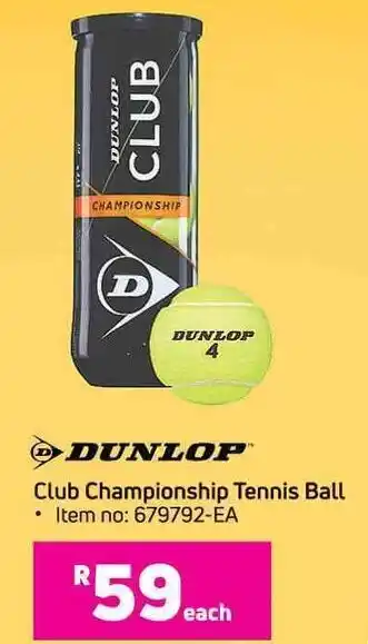 Dunlop Club Championship Tennis Ball