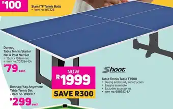 Game Shoot Table Tennis Table TT500 offer