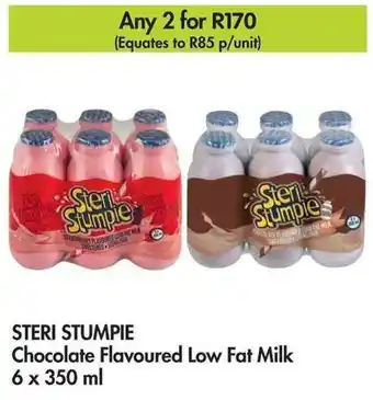 Makro STERI STUMPIE Chocolate Flavoured Low Fat Milk 6 x 350 ml offer
