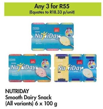 Makro NUTRIDAY Smooth Dairy Snack (All variants) 6 x 100 g offer