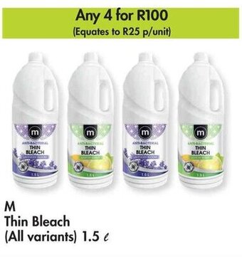 Makro M Thin Bleach (All variants) 1.5L offer