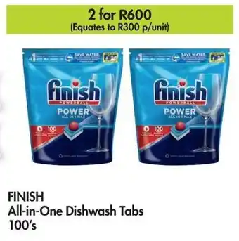 Makro FINISH All-in-One Dishwash Tabs 100's offer