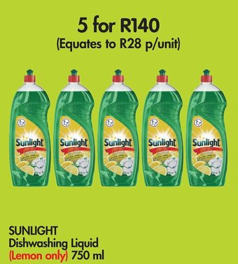 Makro SUNLIGHT Dishwashing Liquid (Lemon only) 750 ml offer