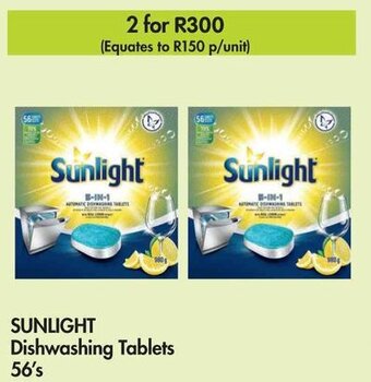 Makro SUNLIGHT Dishwashing Tablets 56's offer