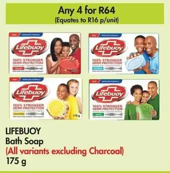 Makro Lifebuoy Bath Soap (All variants excluding Charcoal) 175g offer