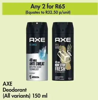 Makro AXE Deodorant (All variants) 150 ml offer