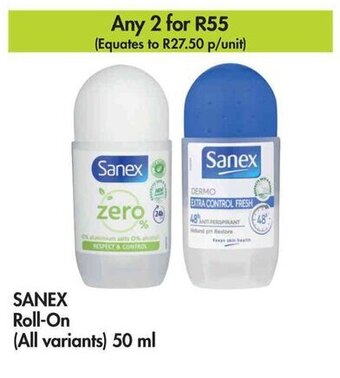 Makro Sanex Roll-On (All variants) 50ml offer