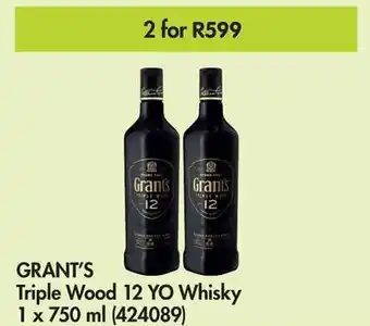 GRANT'S Triple Wood 12 YO Whisky 1x750ml (424089)