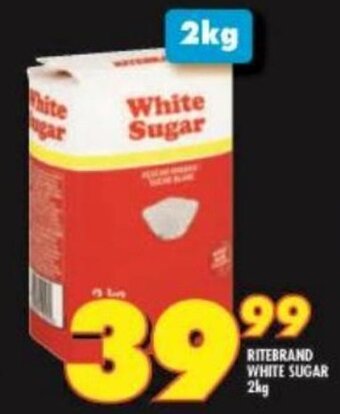 Shoprite RITEBRAND WHITE SUGAR 2kg offer