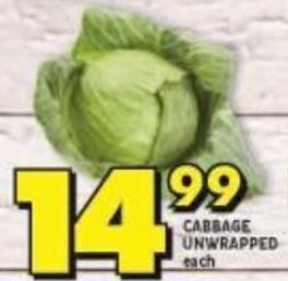 Shoprite CABBAGE UNWRAPPED each offer