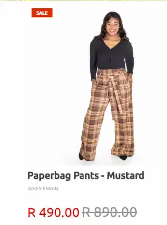 Paperbag pants mustard