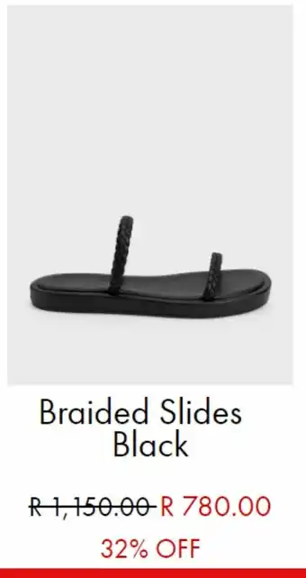 Charles & Keith Braided salides black offer