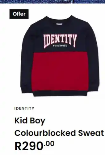 Kid boy colourblocked sweat