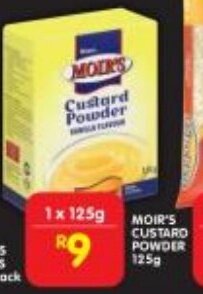 Shoprite MOIR'S CUSTARD POWDER 125g offer