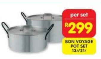 Shoprite BON VOYAGE POT SET 13L/21L offer