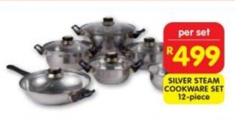 Shoprite SILVER STEAM COOKWARE SET 12-piece offer