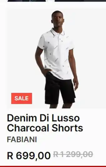 Fabiani Denim di lusso charcoal shorts offer