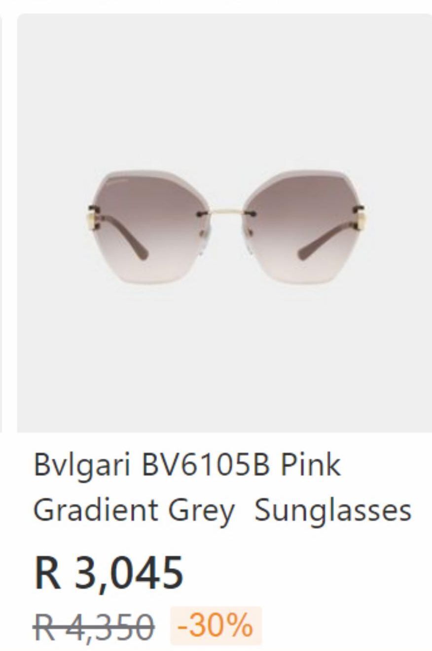 Bvlgari bv6105b pink gradient grey sunglasses offer at Sunglass Hut